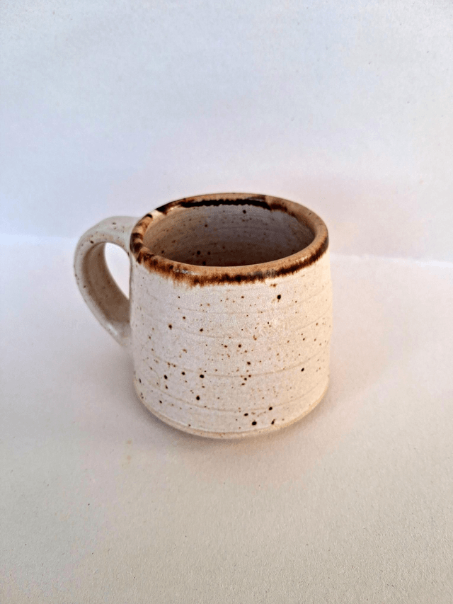 White speckled mug