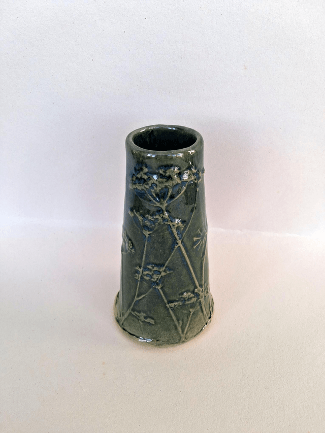 Green cone vase