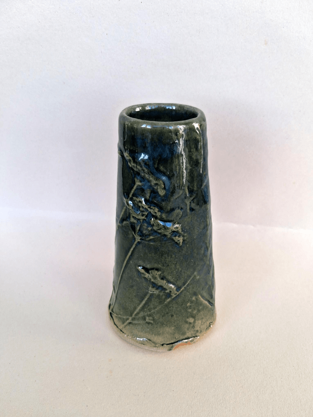 Green cone vase